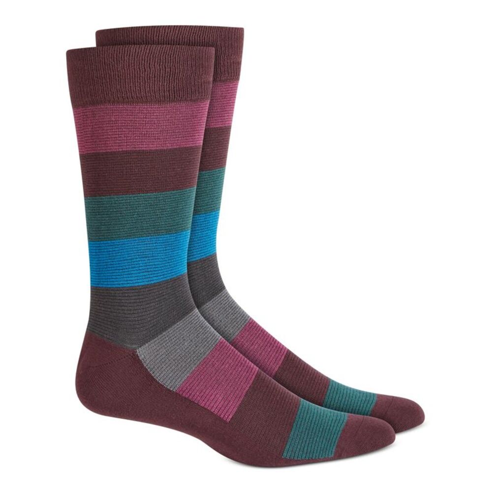 ALFATECH BY ALFANI Mens Color Block Striped Moisture Wicking Rayon